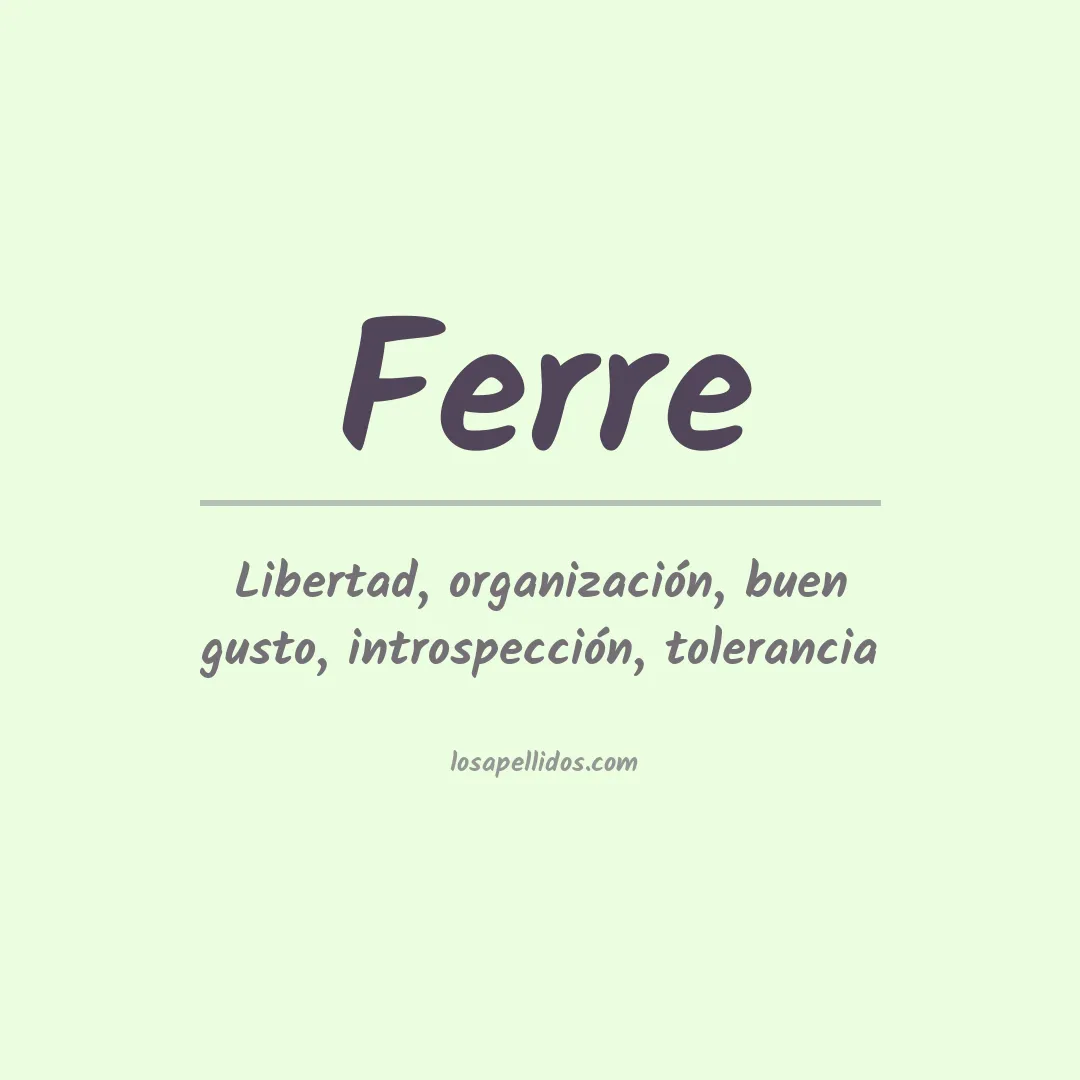 Apellido Ferré