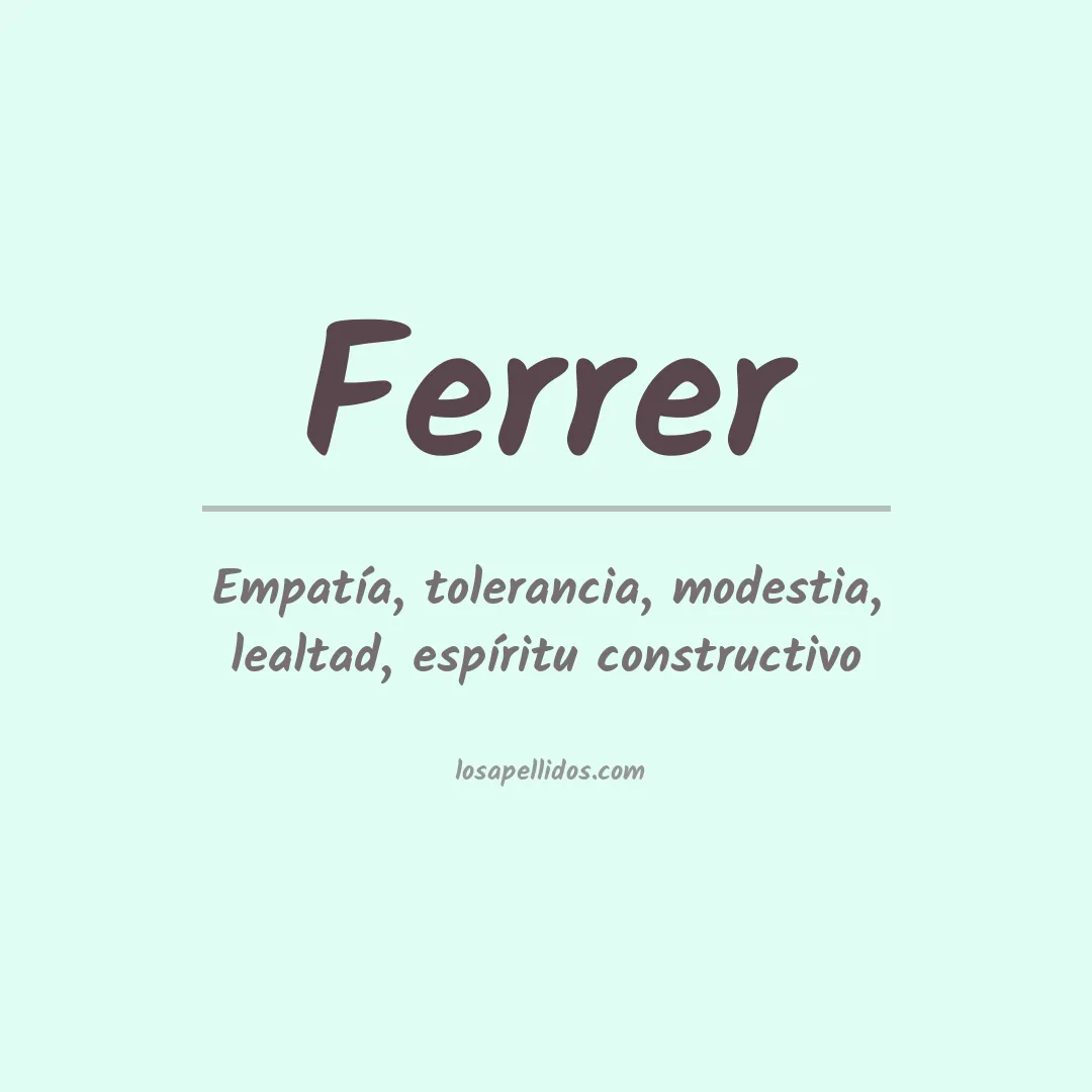 Apellido Ferrer
