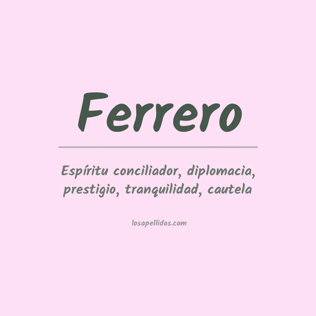 Apellido Ferrero