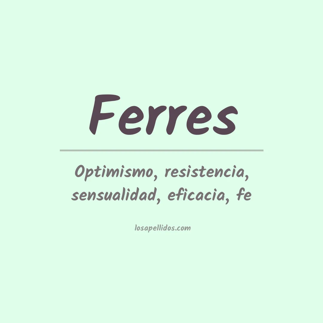 Apellido Ferres