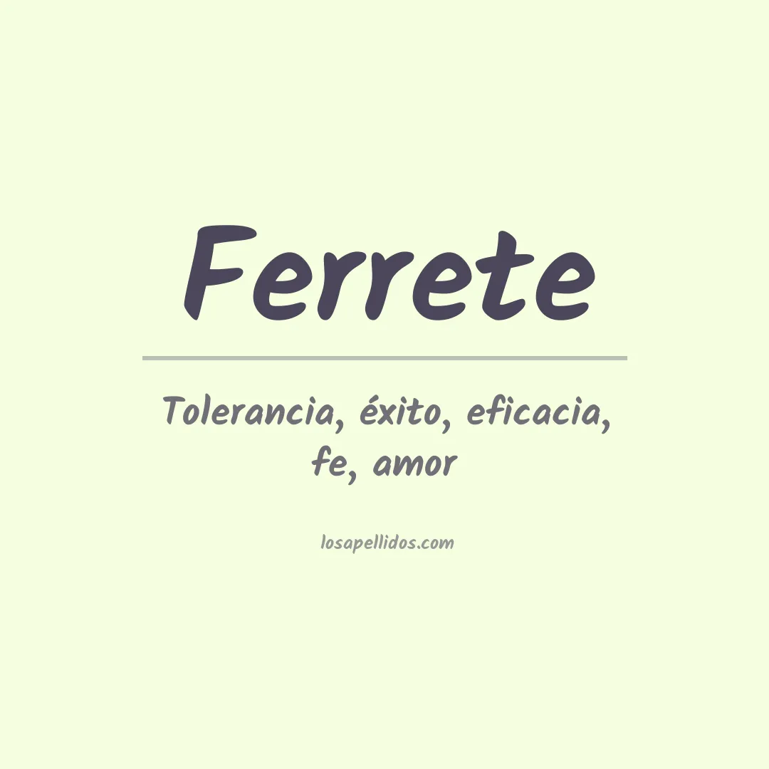 Apellido Ferrete