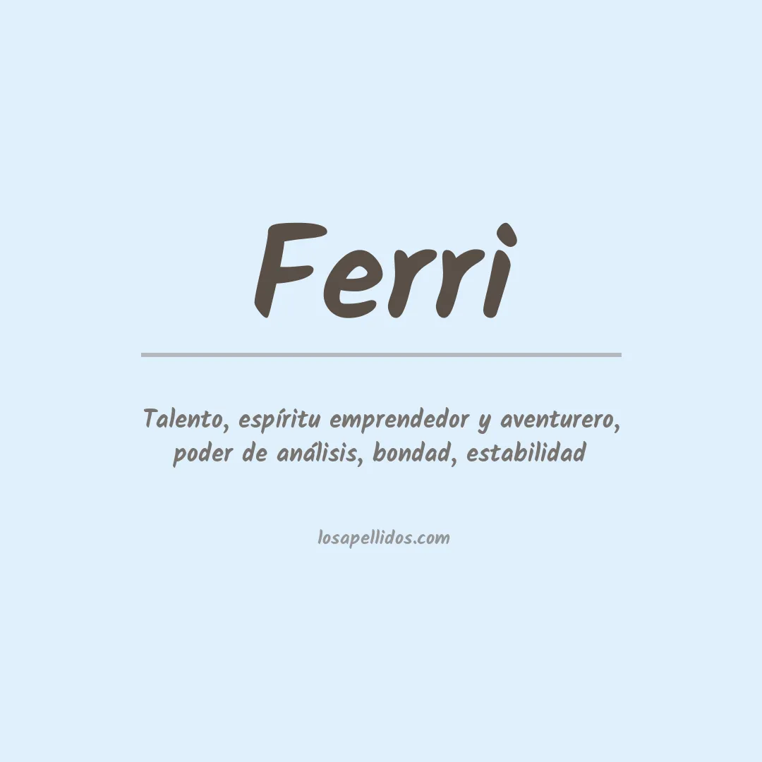 Apellido Ferri