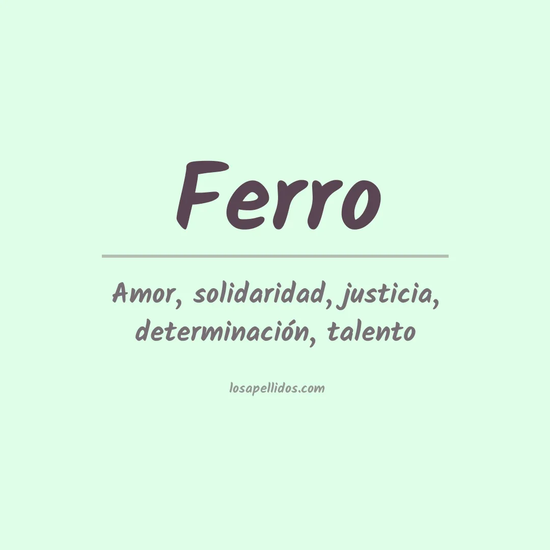 Apellido Ferro