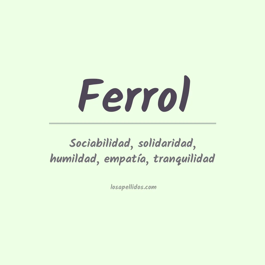 Apellido Ferrol