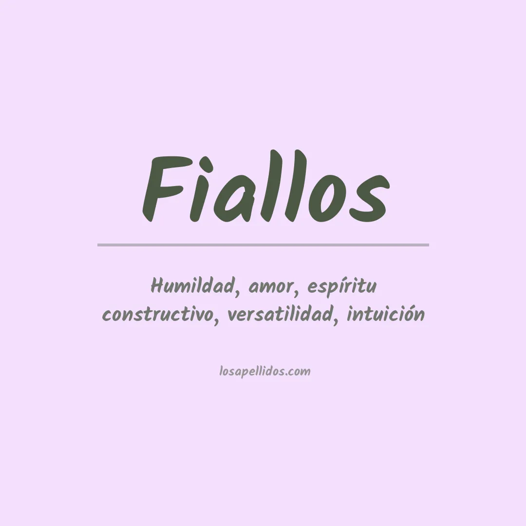 Apellido Fiallos
