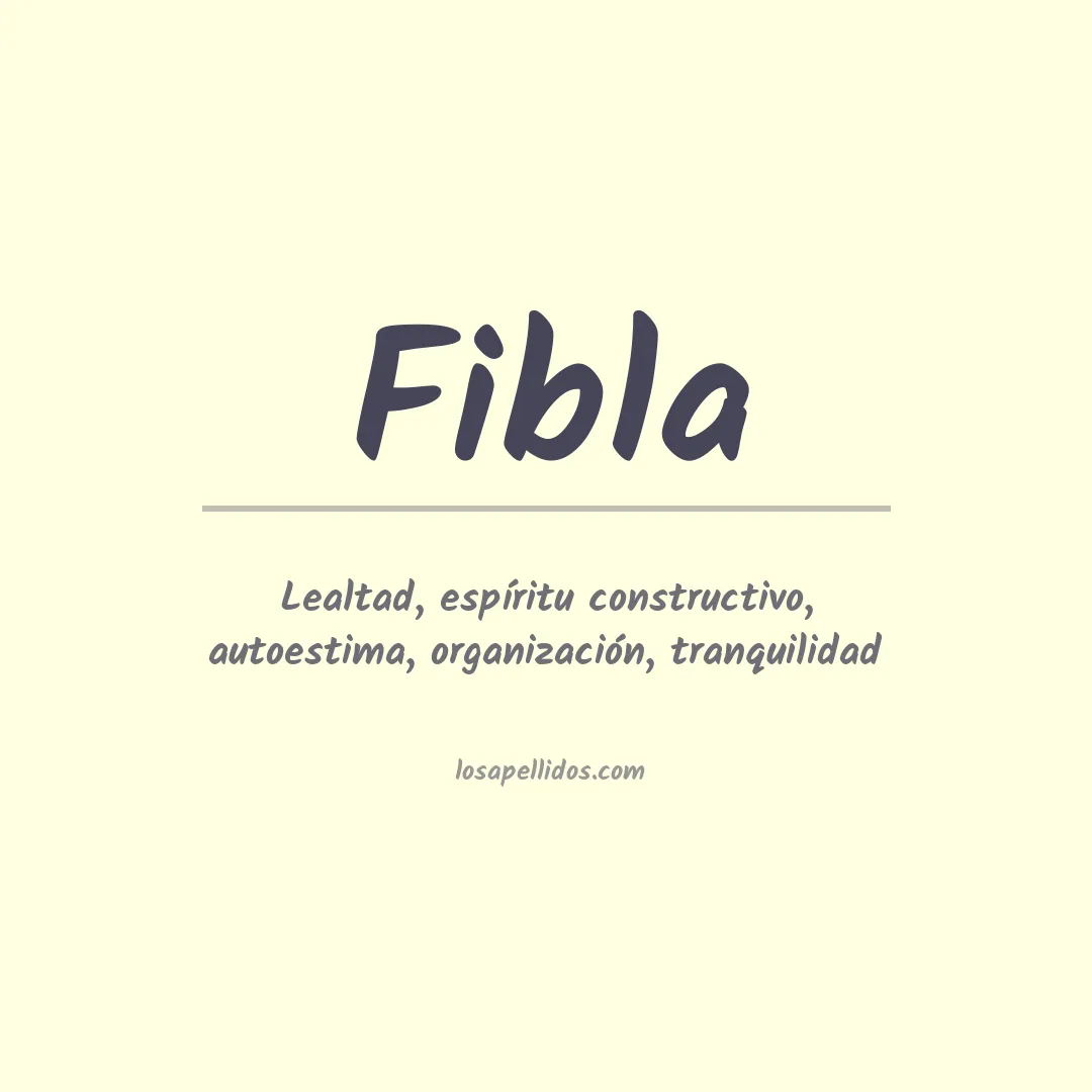 Apellido Fibla