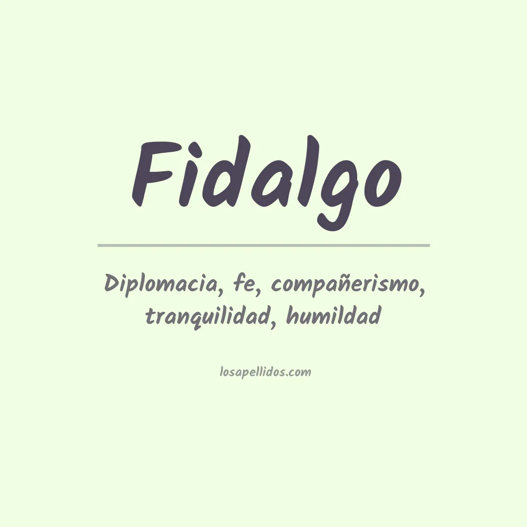 Apellido Fidalgo