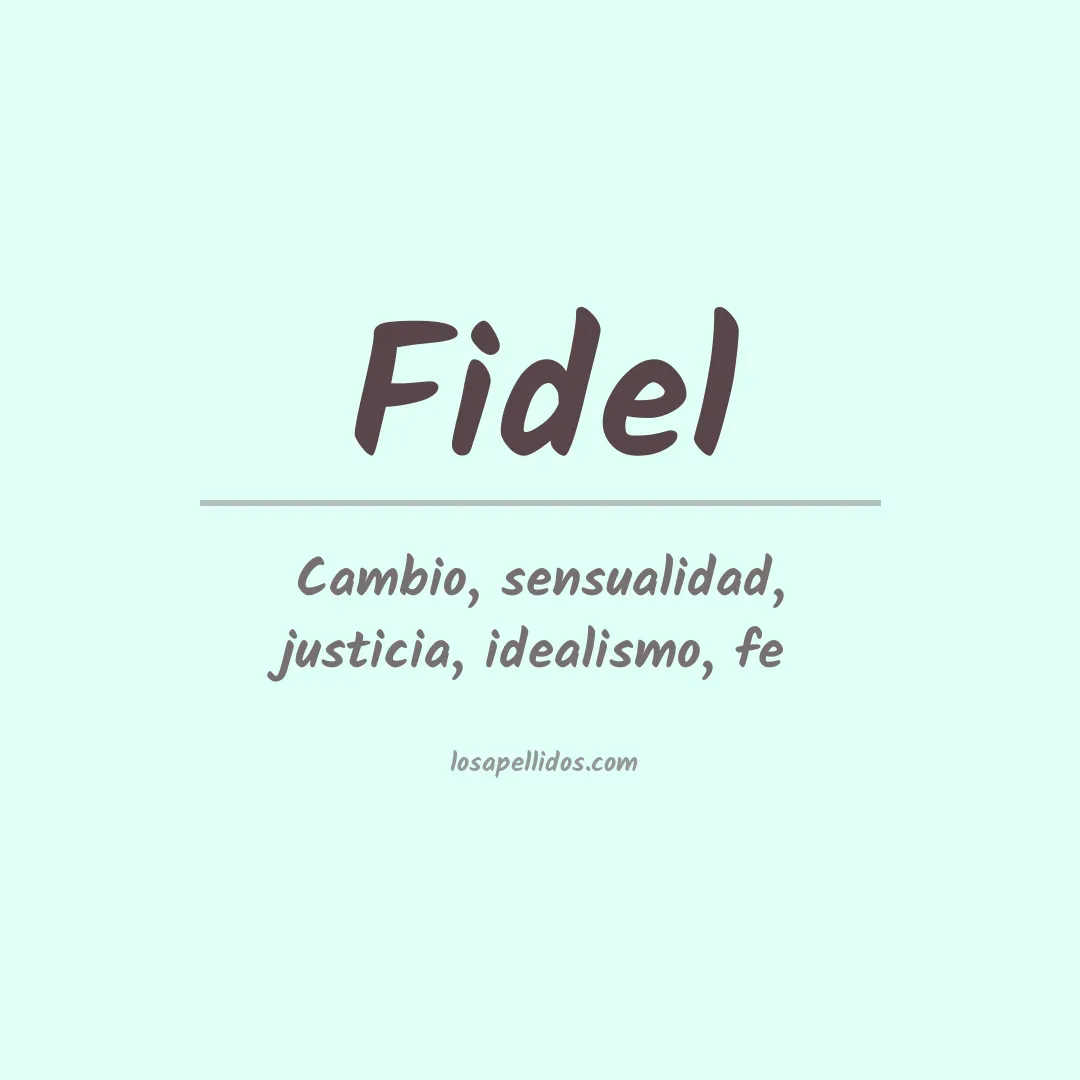Apellido Fidel