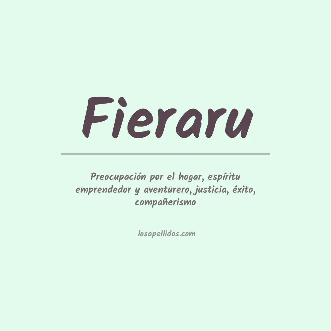 Apellido Fieraru