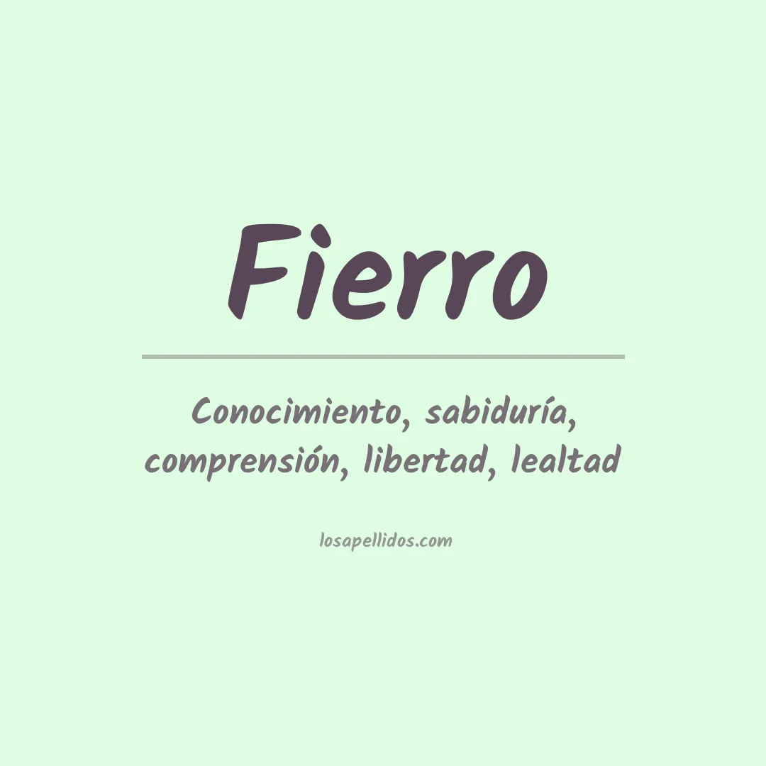 Apellido Fierro