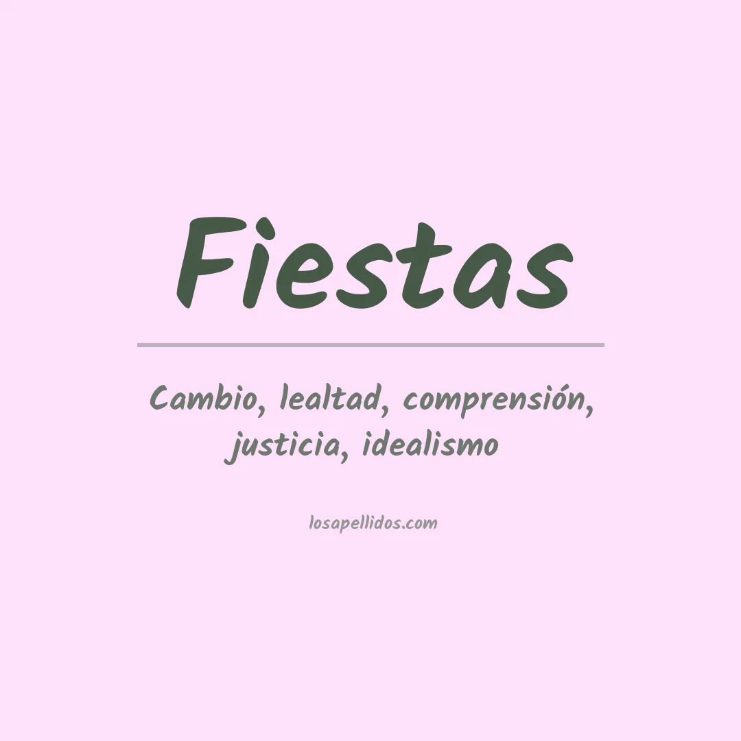 Significado del Apellido Fiestas