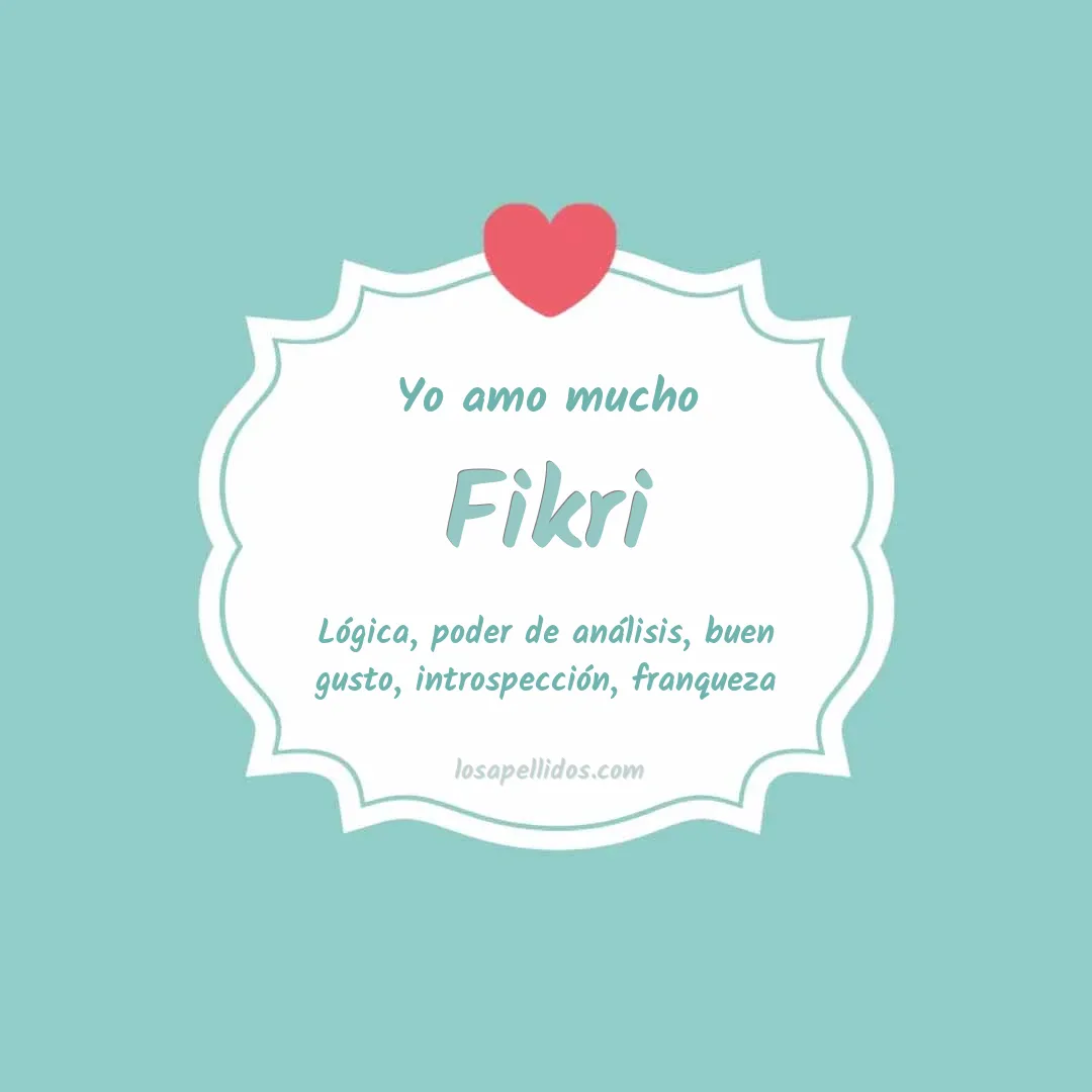 Yo amo mucho Fikri