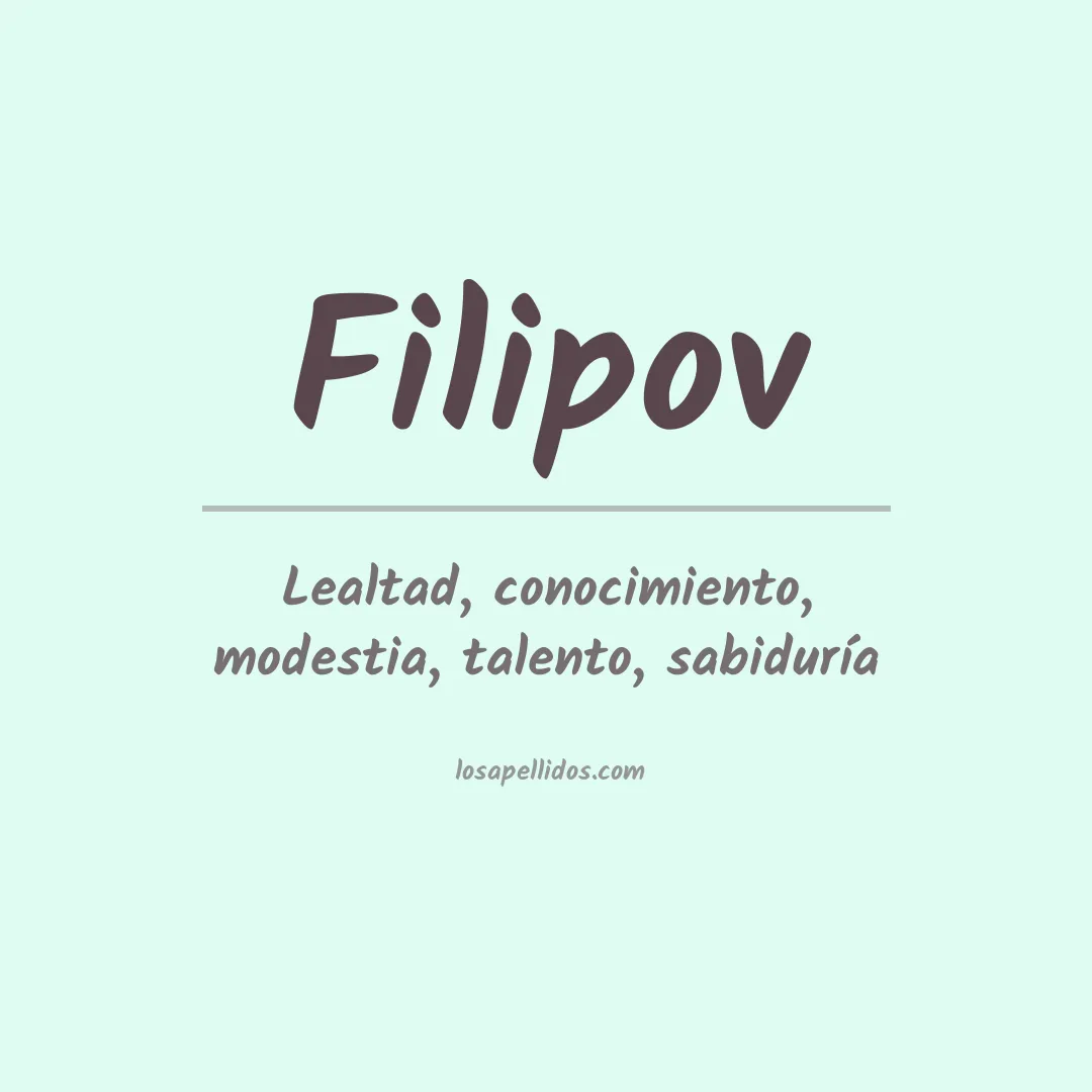Apellido Filipov