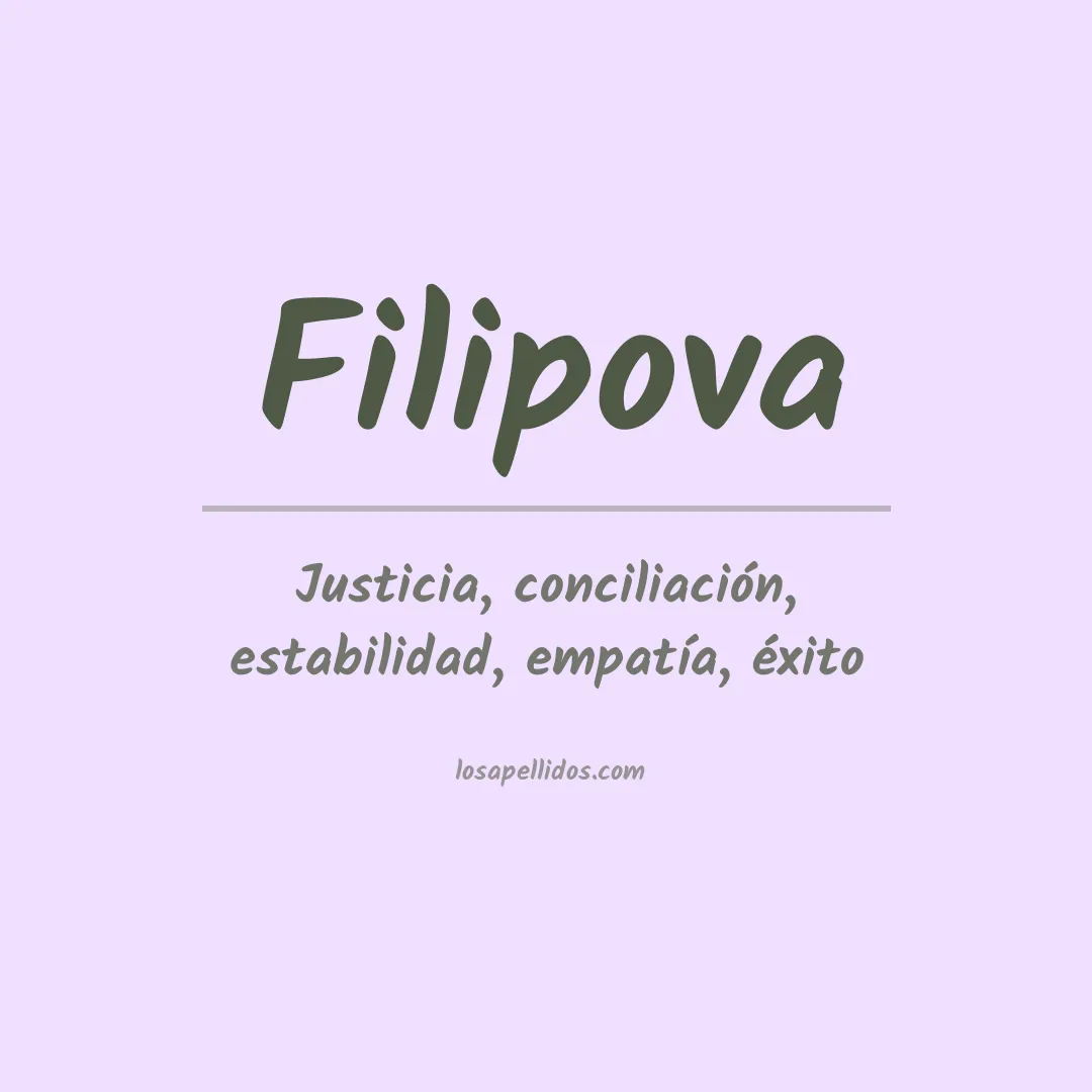 Apellido Filipova