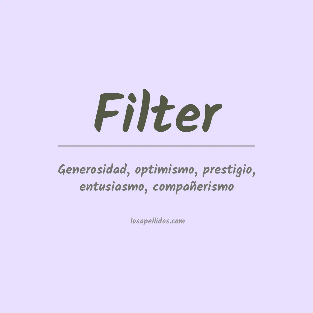 Apellido Filter