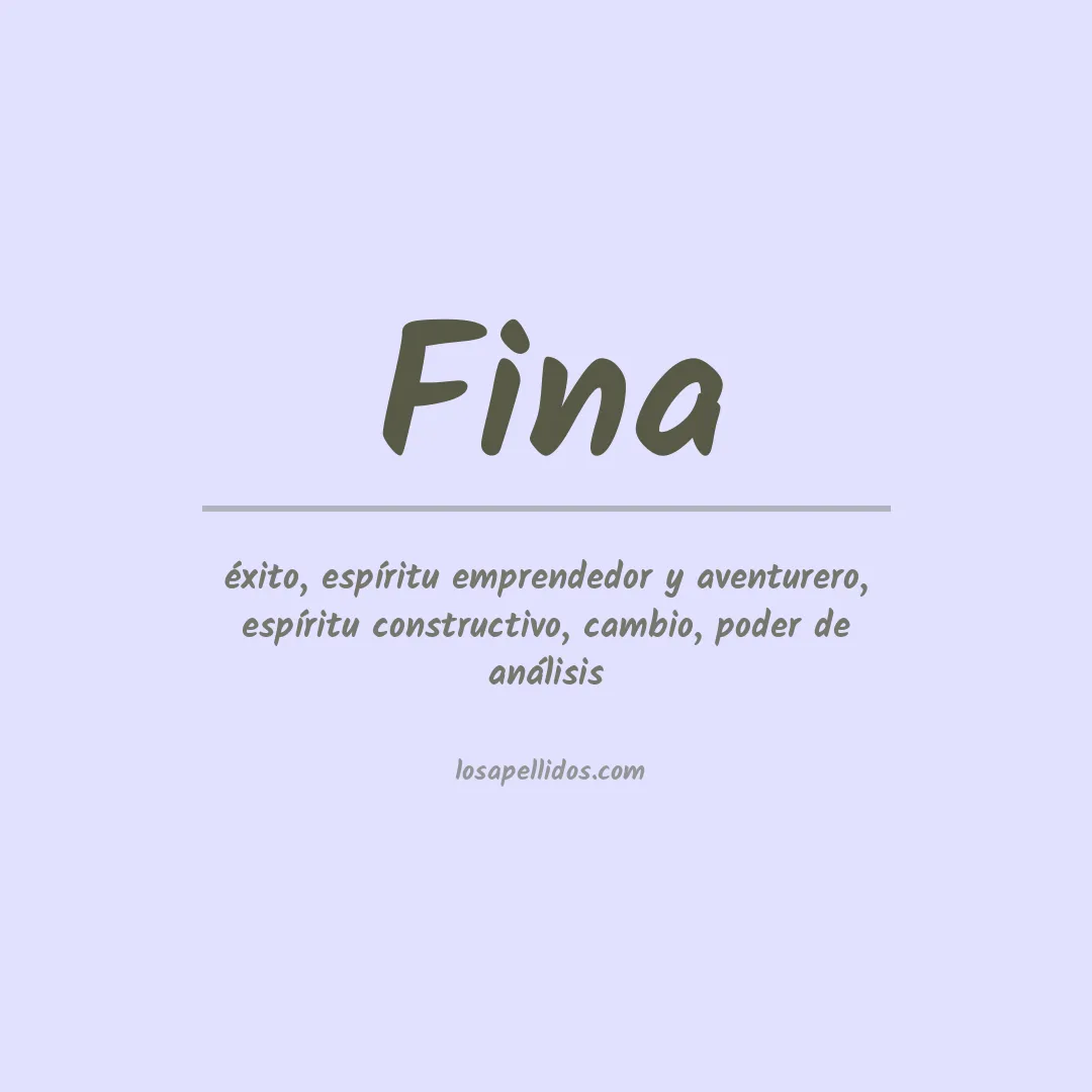 Apellido Fina