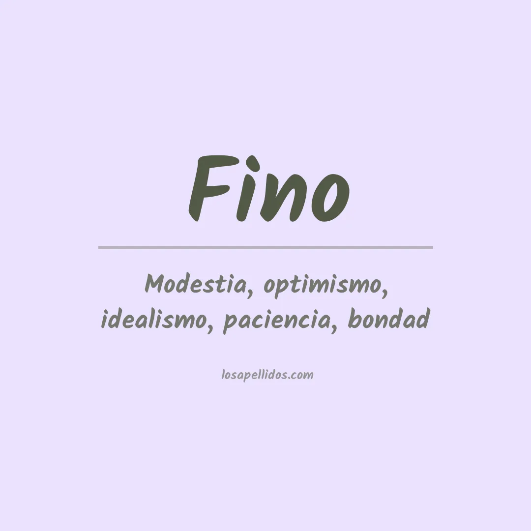 Apellido Fino