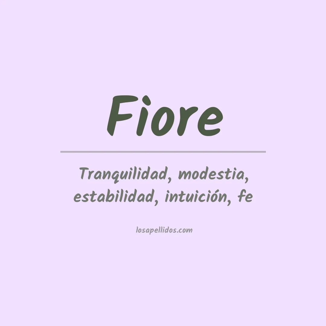 Apellido Fiore