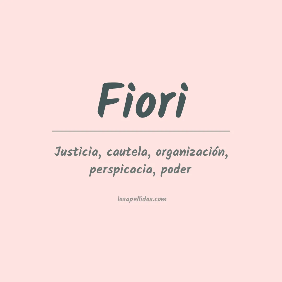 Apellido Fiori