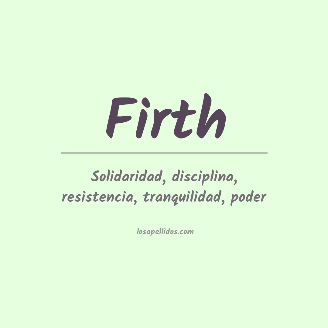 Apellido Firth