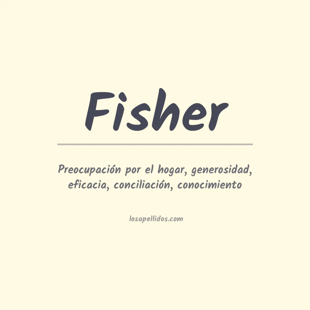 Apellido Fisher