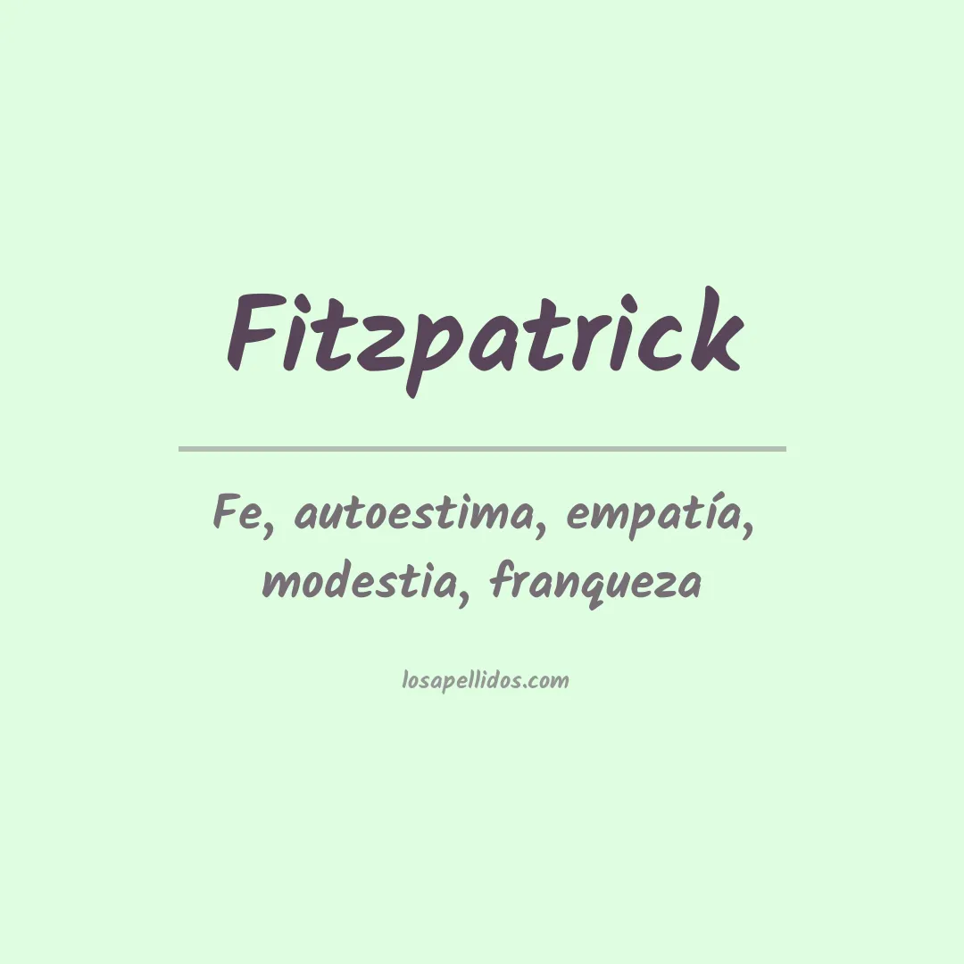Apellido Fitzpatrick