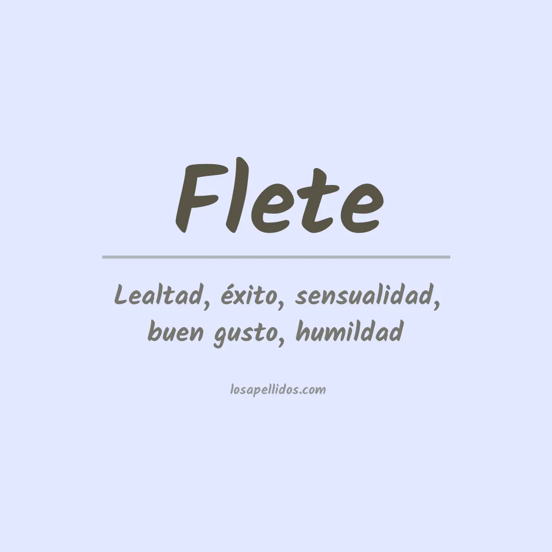 Apellido Flete