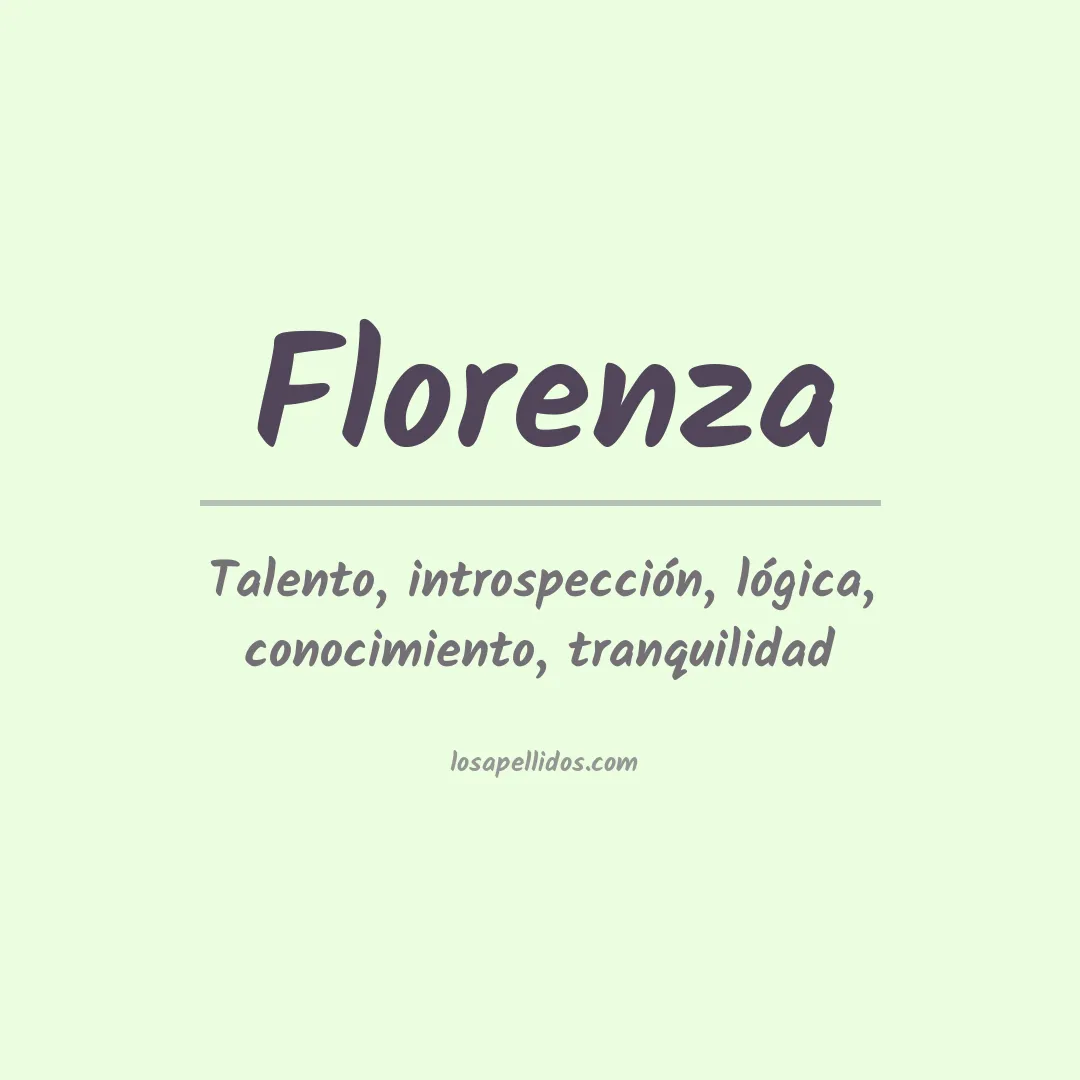Apellido Florenza
