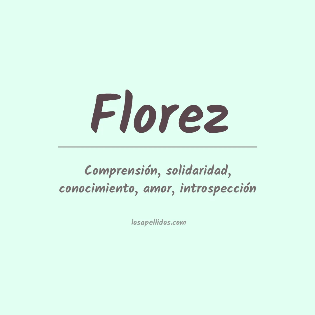 Apellido Flórez