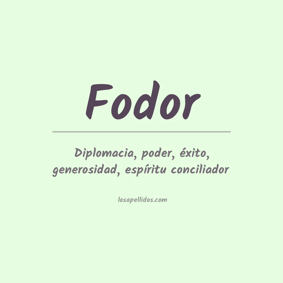 Apellido Fodor