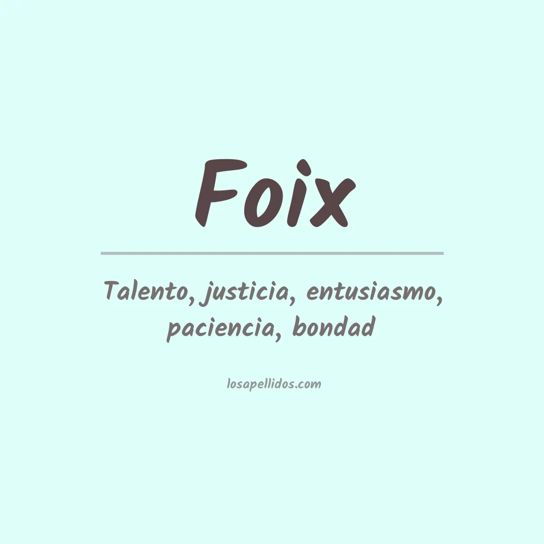 Apellido Foix