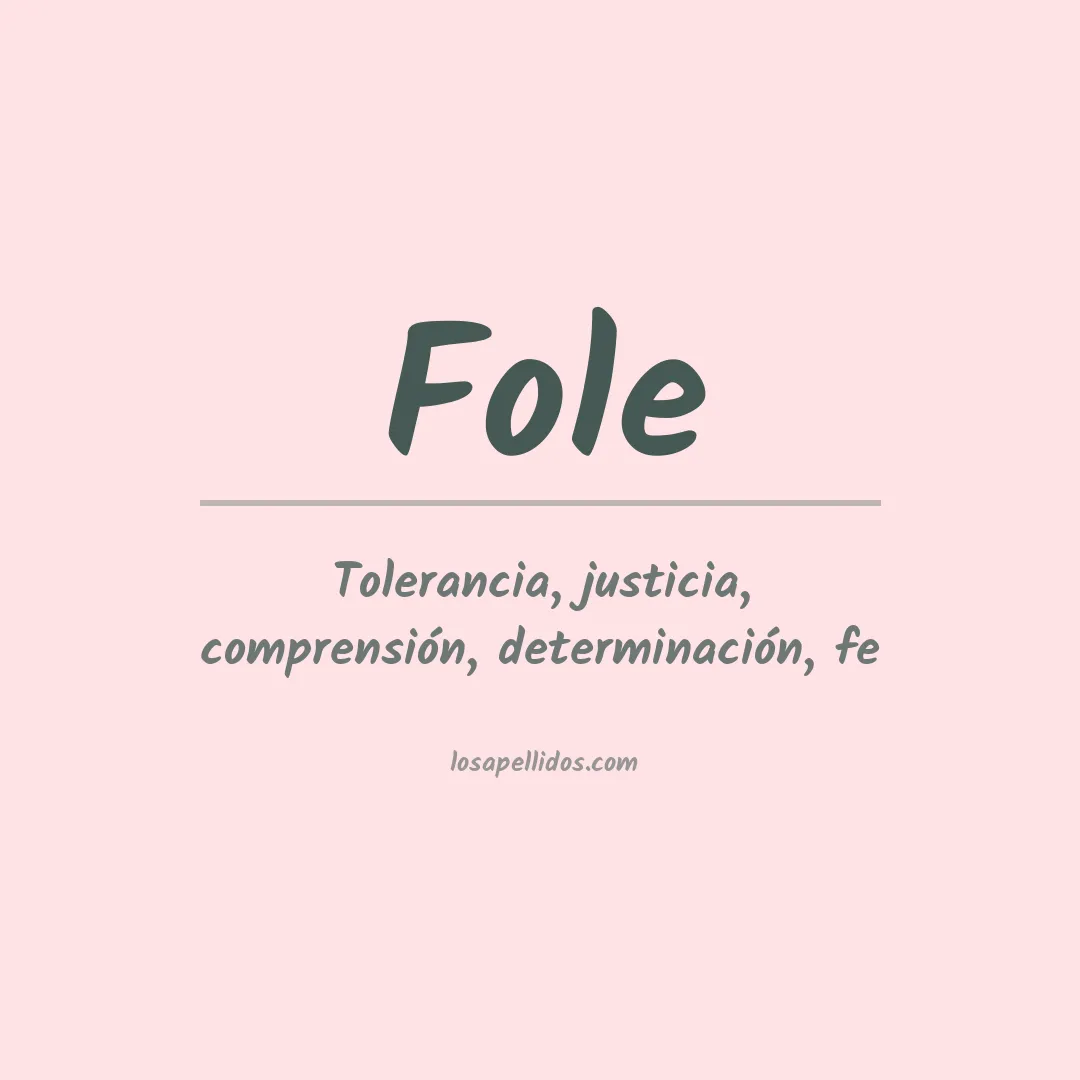 Apellido Fole