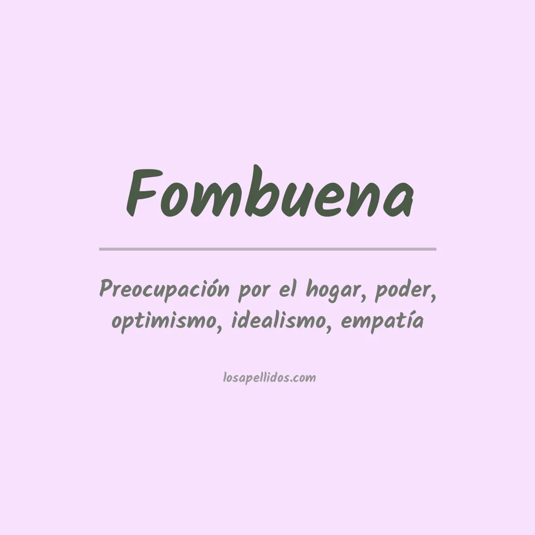 Apellido Fombuena