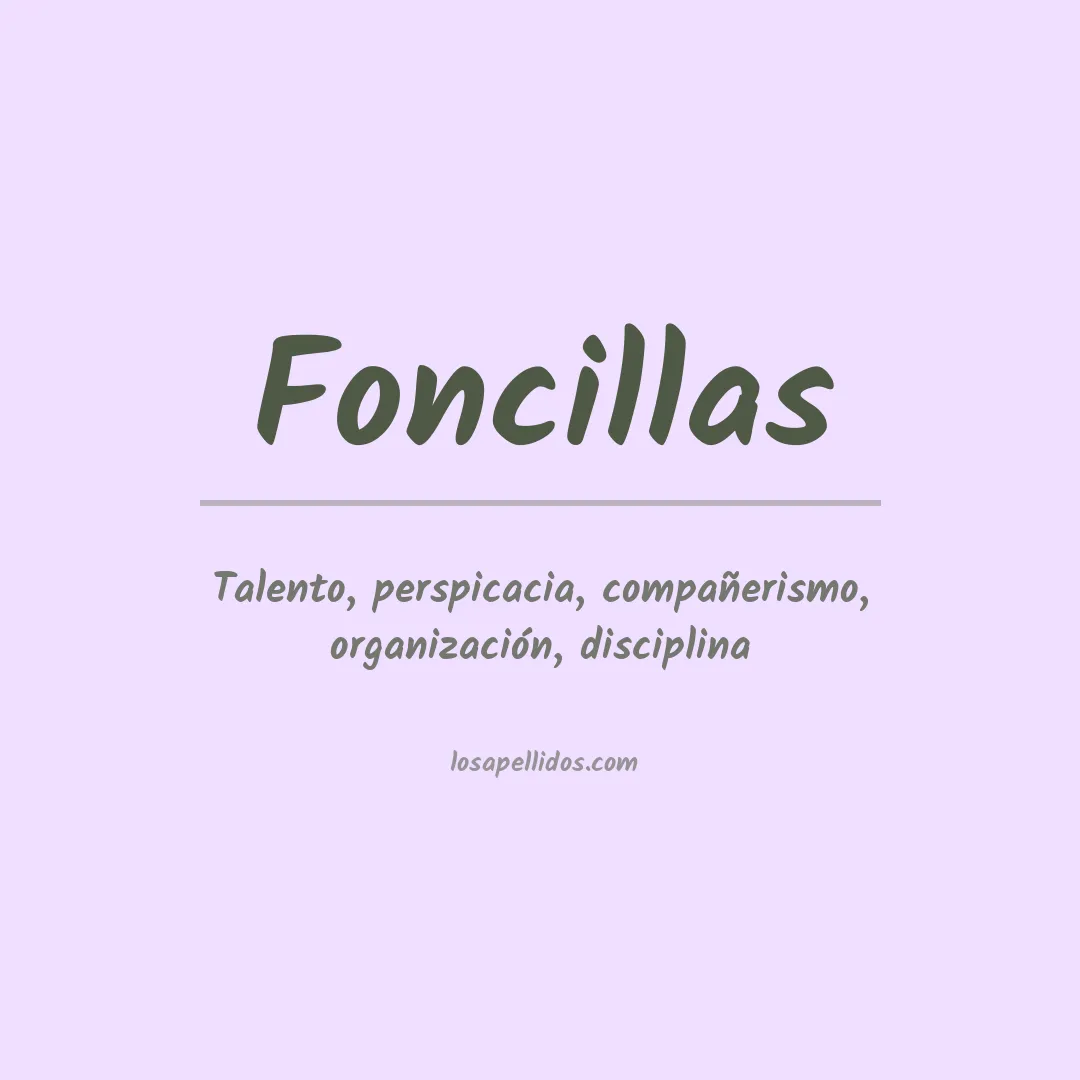 Apellido Foncillas