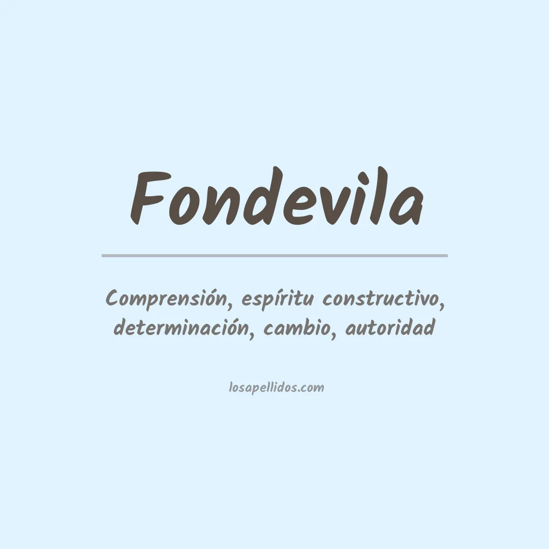 Apellido Fondevila