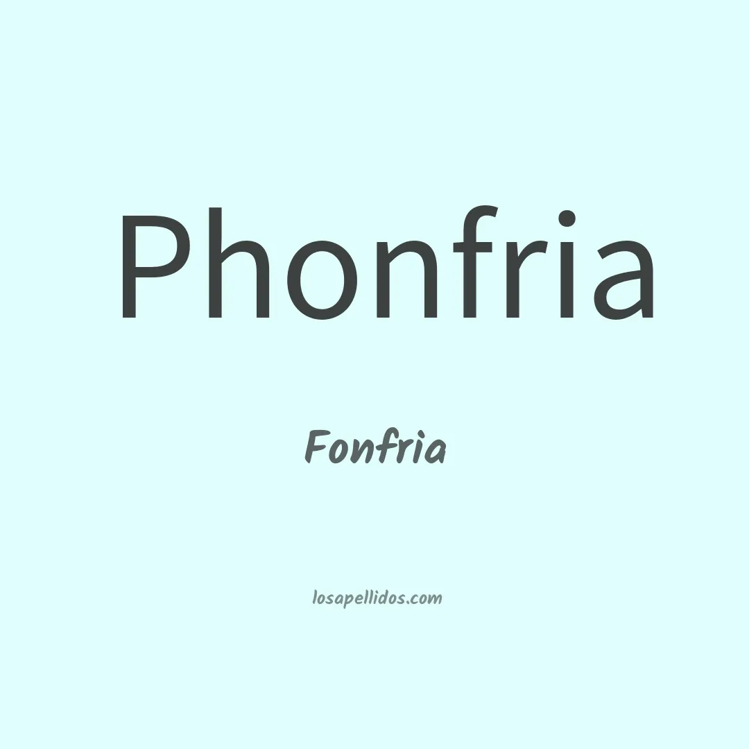 Fonfria en chino