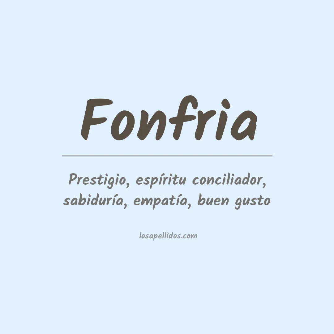 Apellido Fonfria