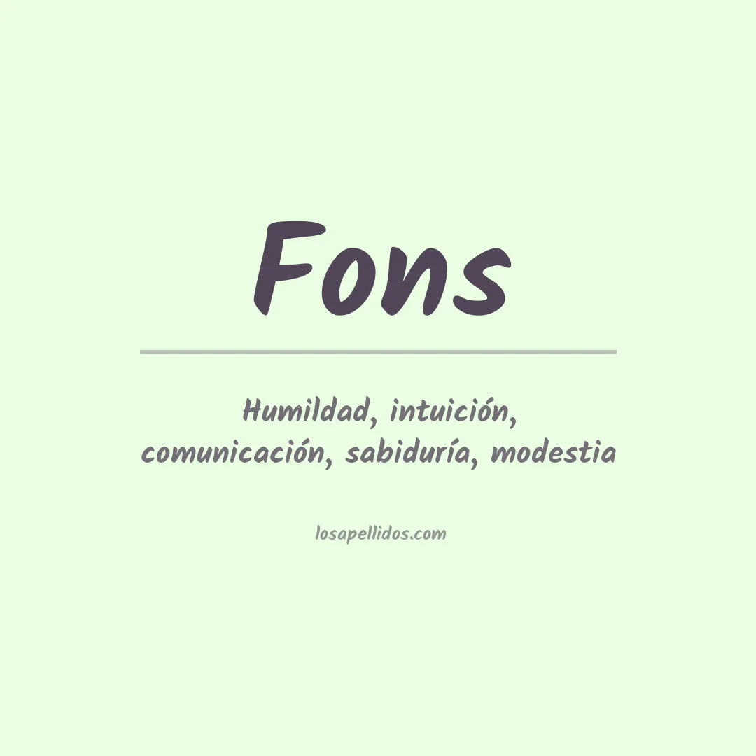 Apellido Fons