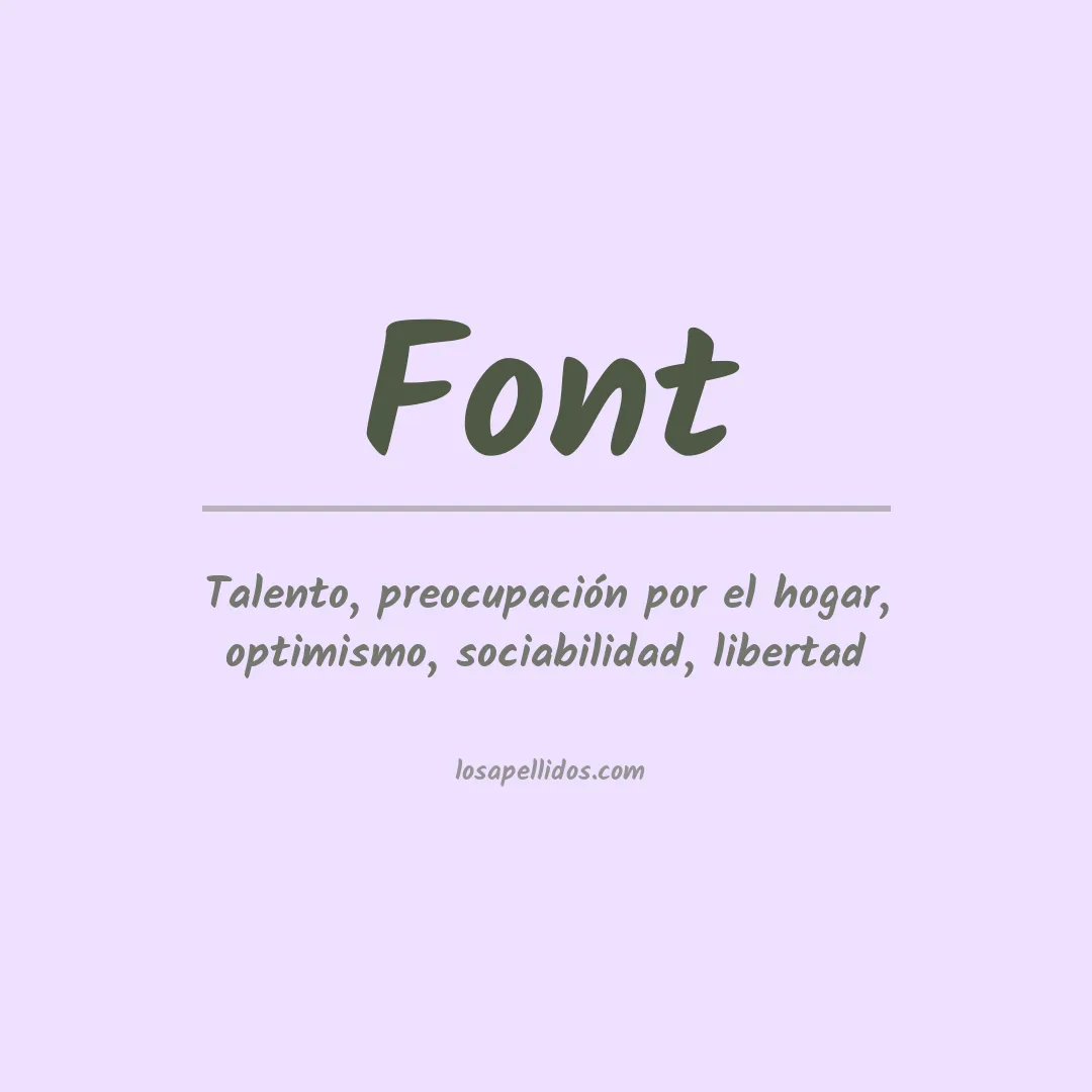 Apellido Font