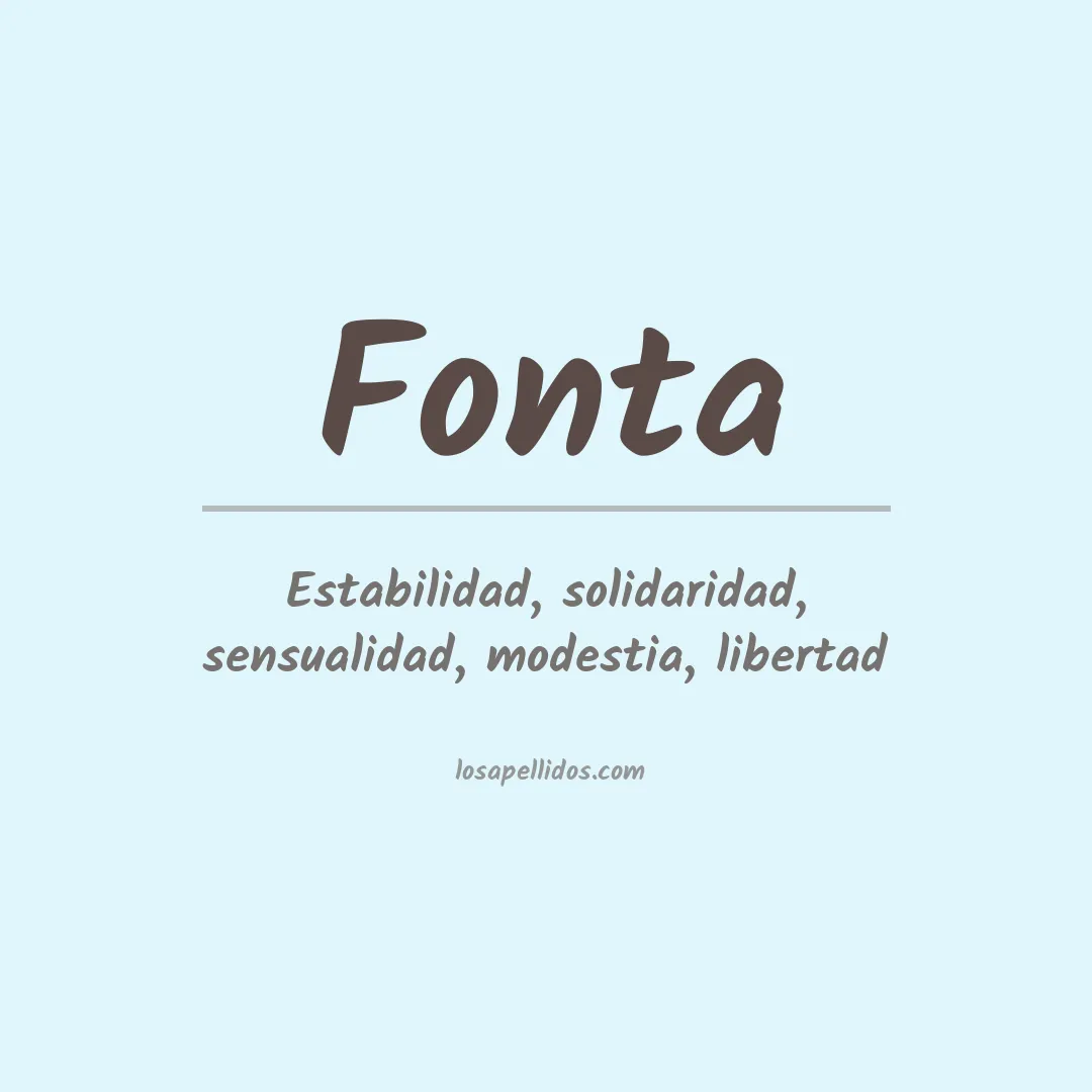 Apellido Fonta