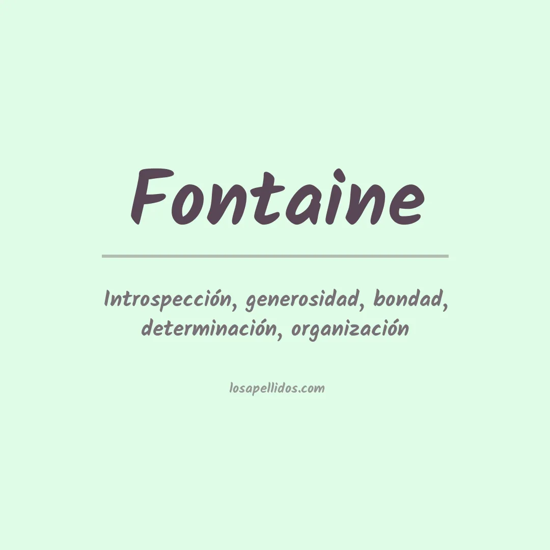 Apellido Fontaine