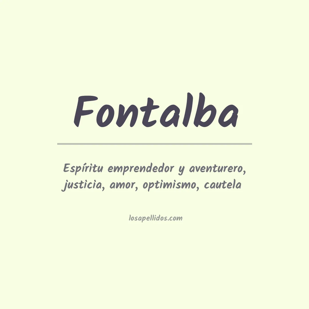 Apellido Fontalba