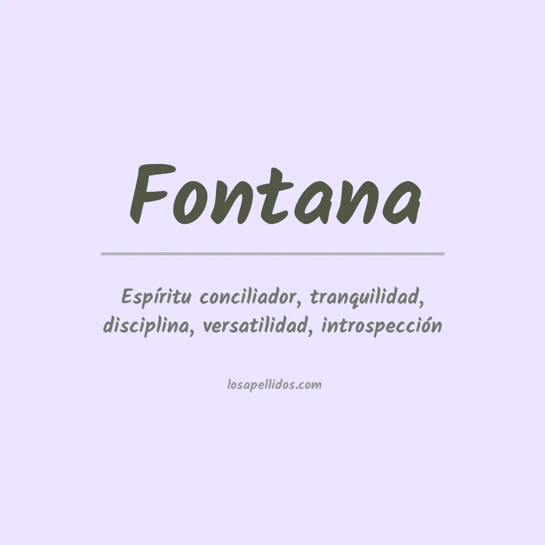 Apellido Fontana