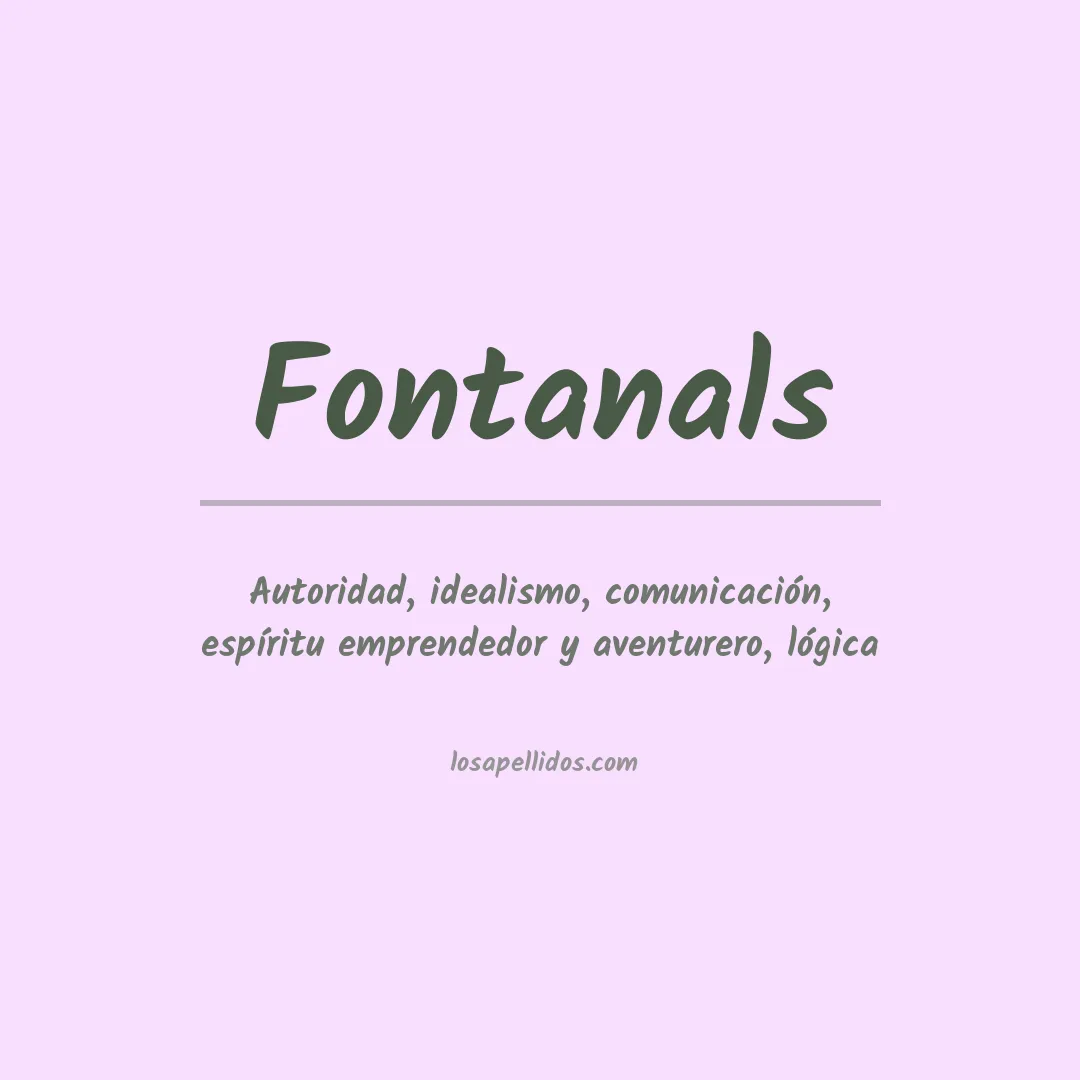 Apellido Fontanals