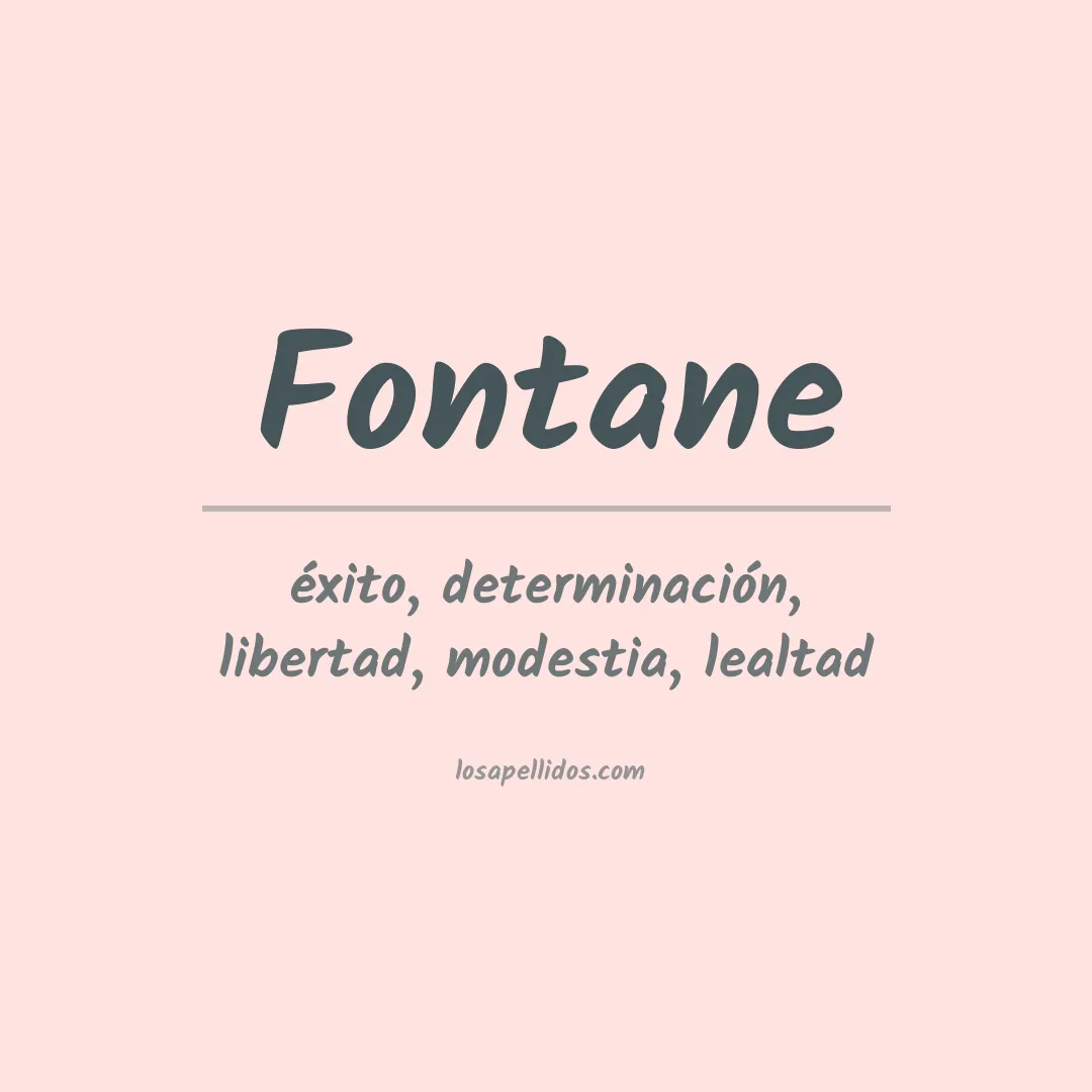 Apellido Fontane