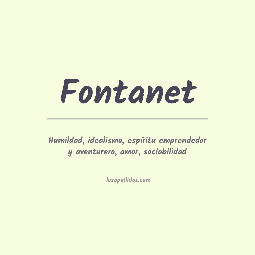 Apellido Fontanet