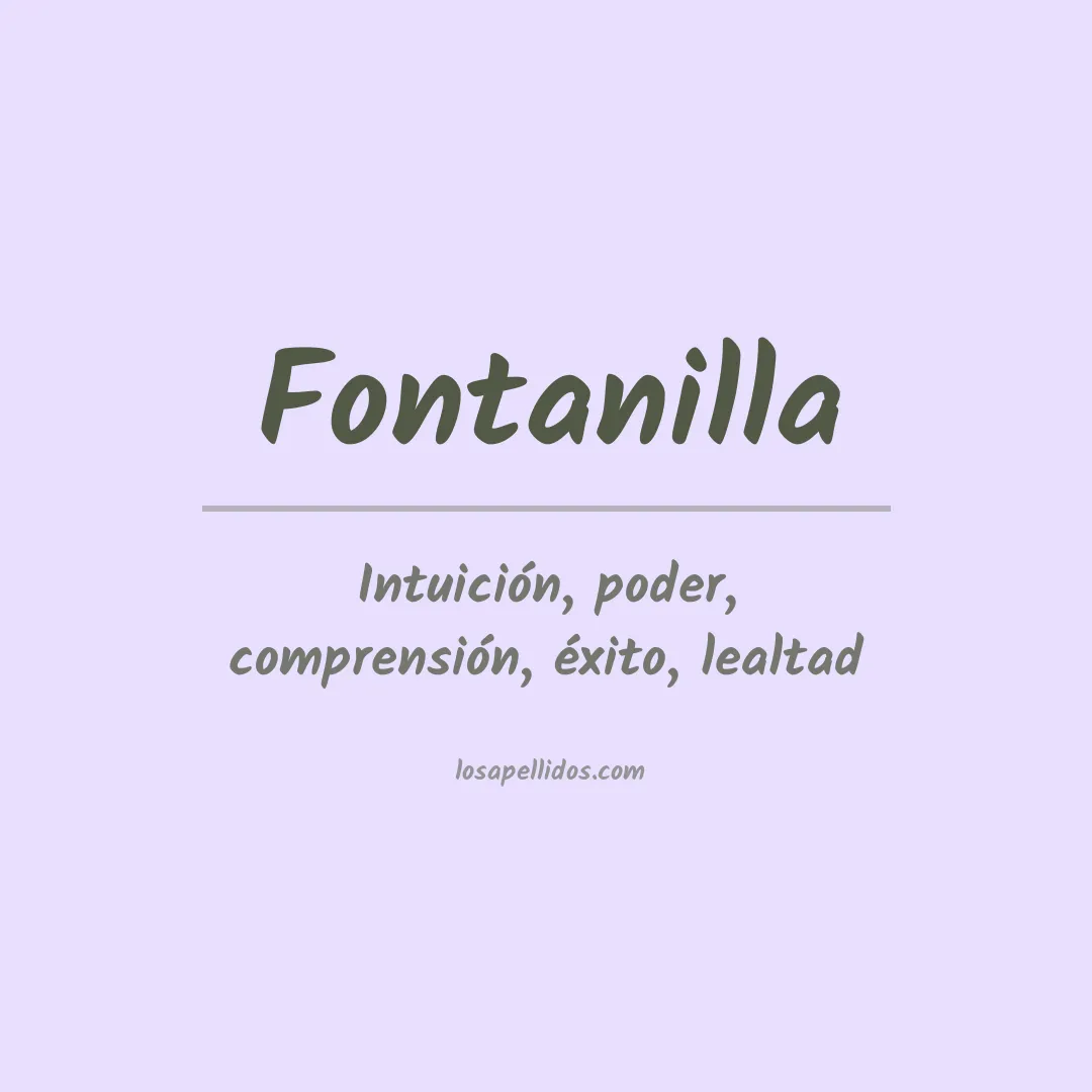 Apellido Fontanilla