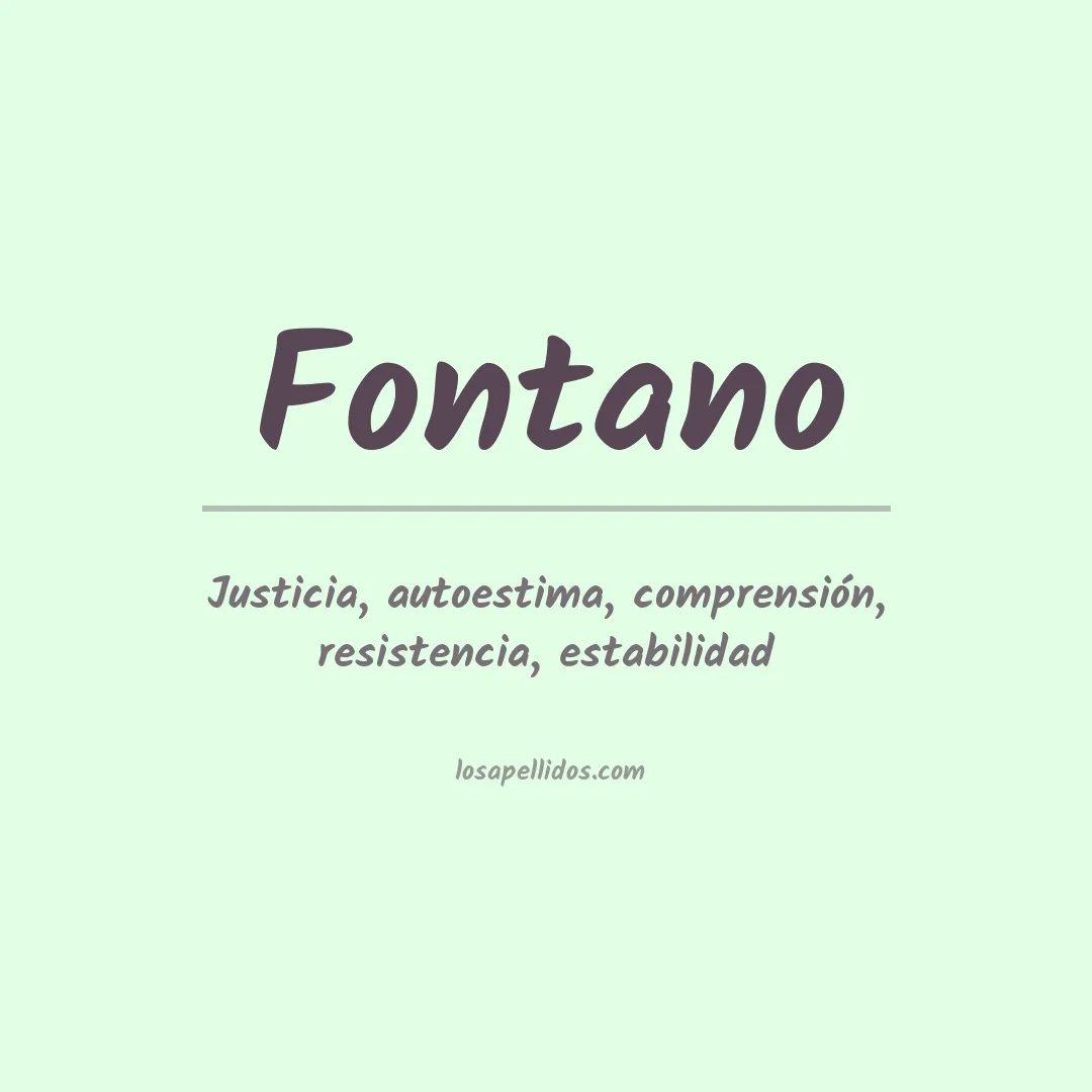 Apellido Fontano