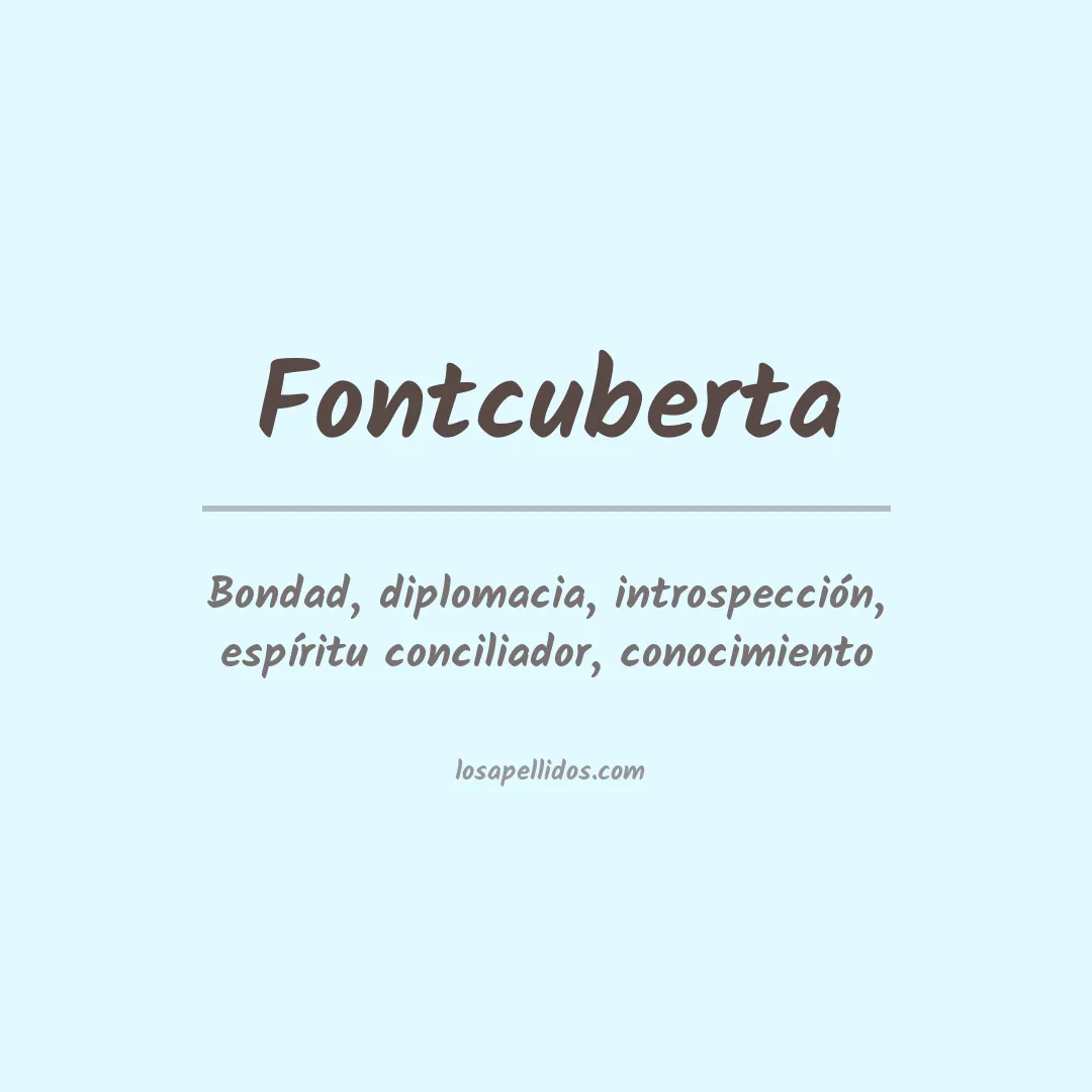Apellido Fontcuberta