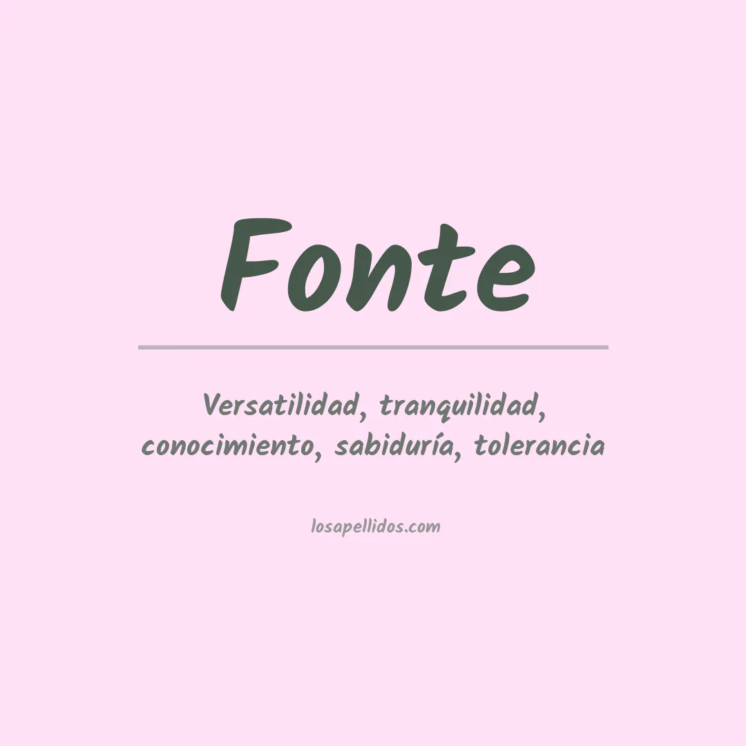 Apellido Fonte